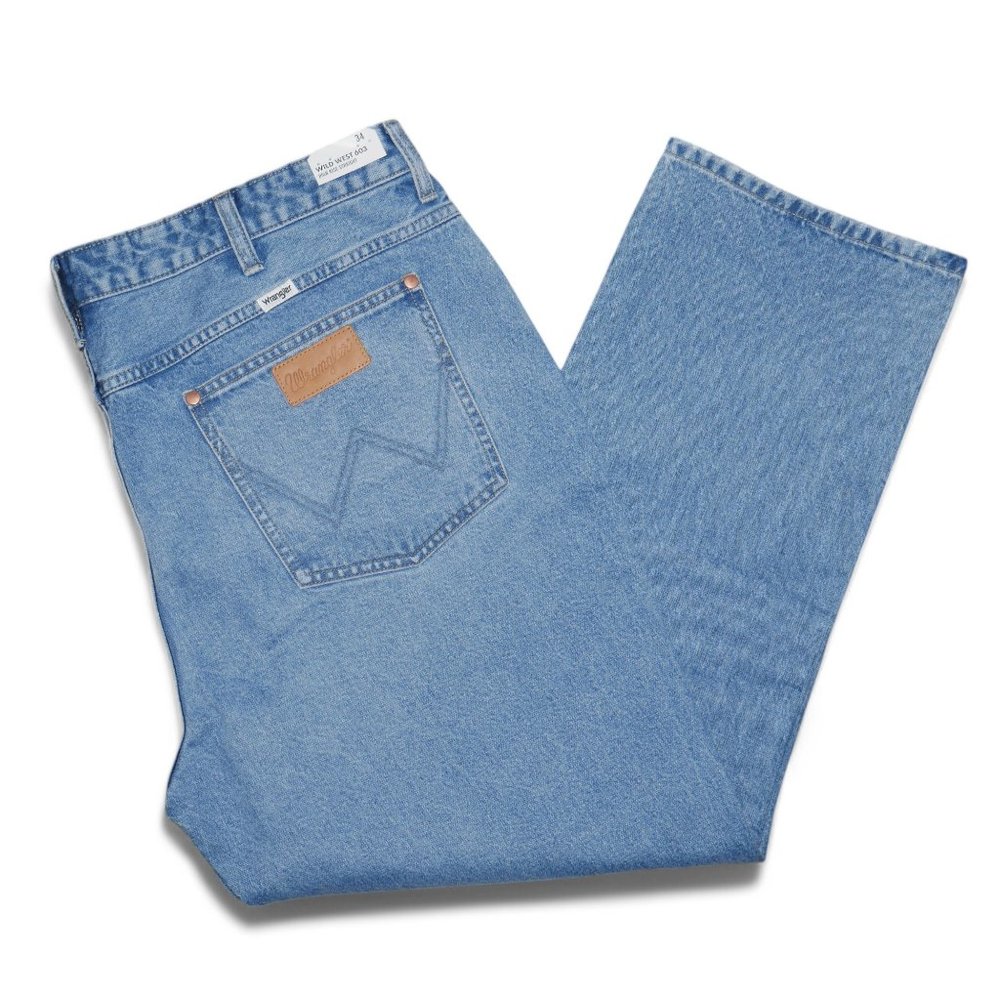 Wrangler Women's Wild West 603 High Rise Distressed Cropped Jeans Size 34x28 - Picture 13 of 16